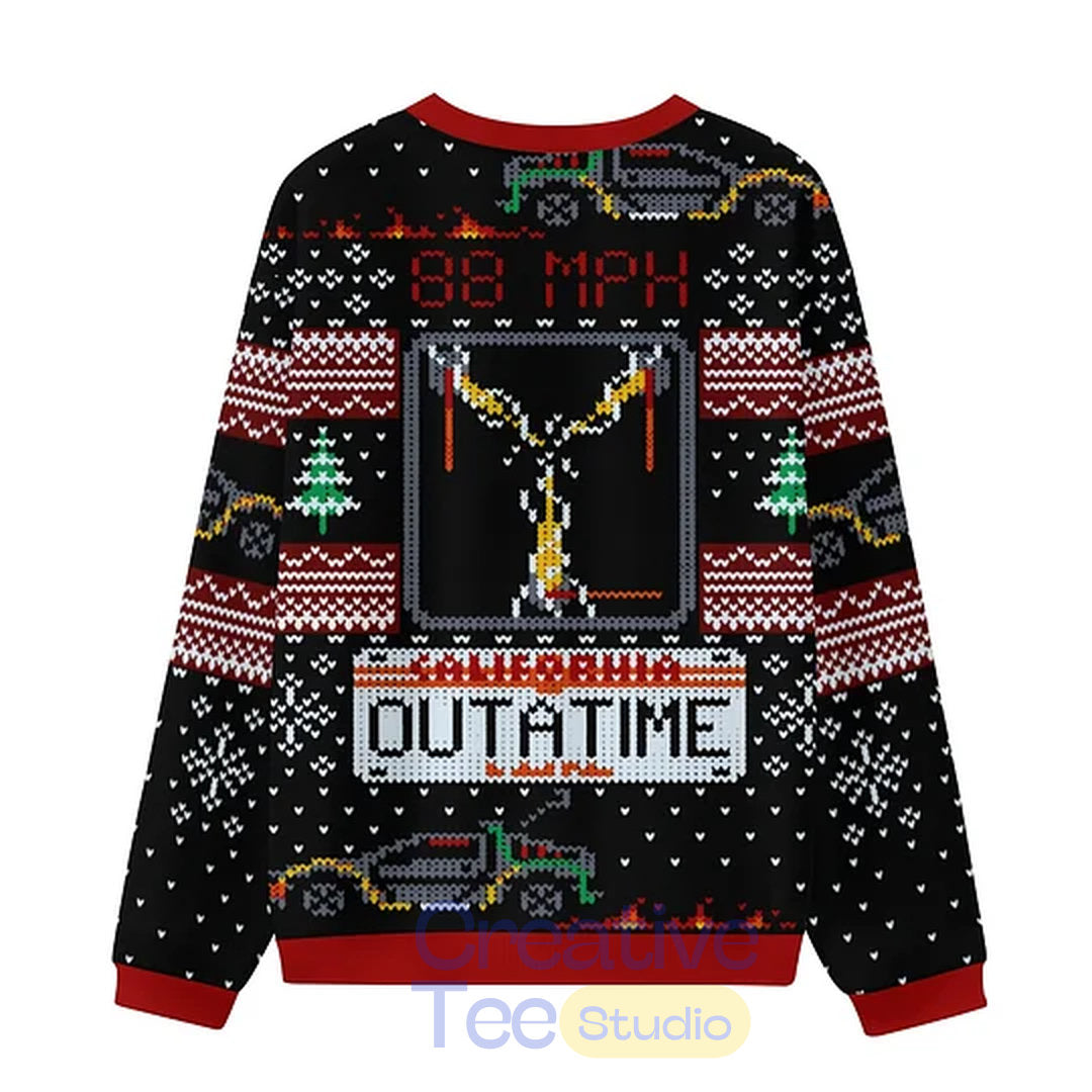 Time Travel Outatime Christmas Ugly Sweater