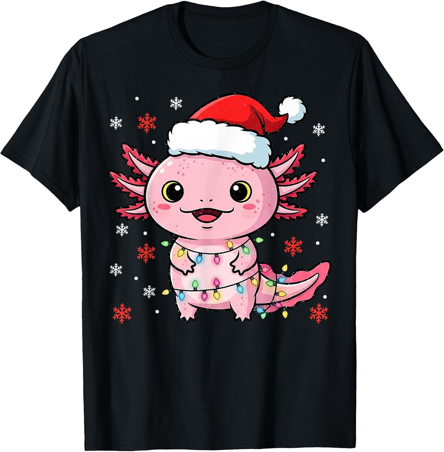 Axolotl Christmas Lights Women Kids Holiday