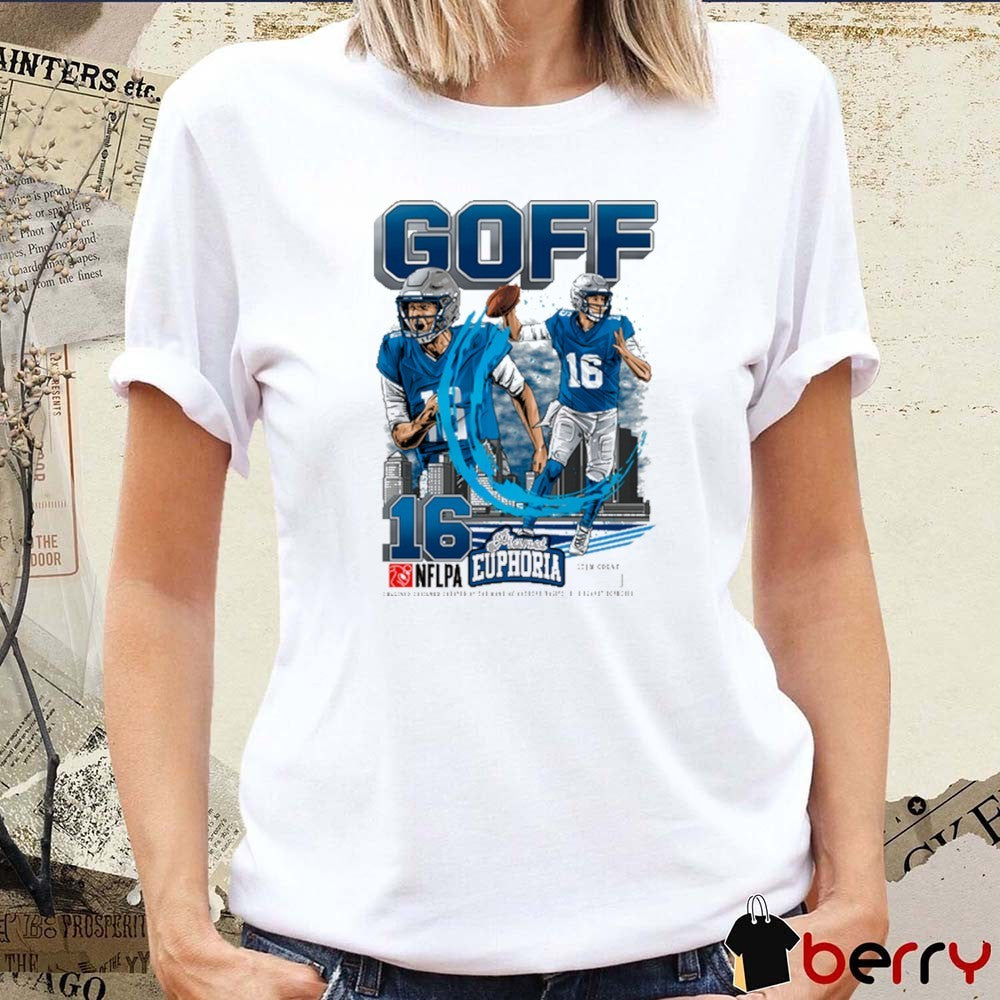 Jared Goff V2 Detroit Lions NFL Planet Euphoria Artwork 2025 t-shirt