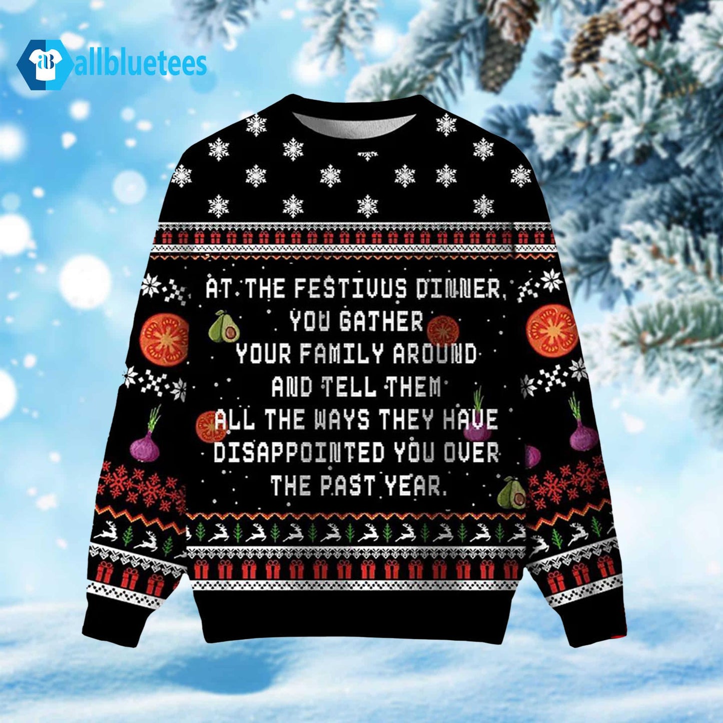 At The Festivus Dinner Ugly Christmas Sweater