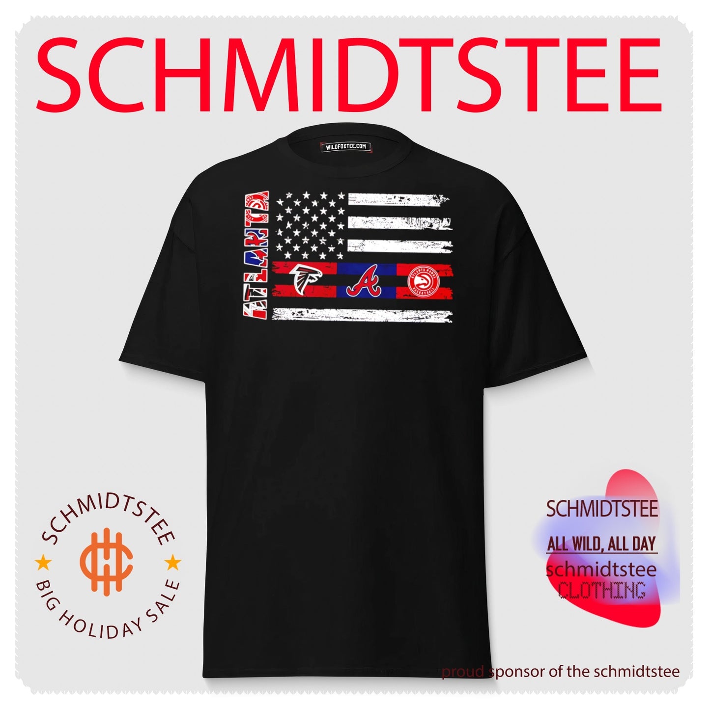 Atlanta sports teams logos flag shirt