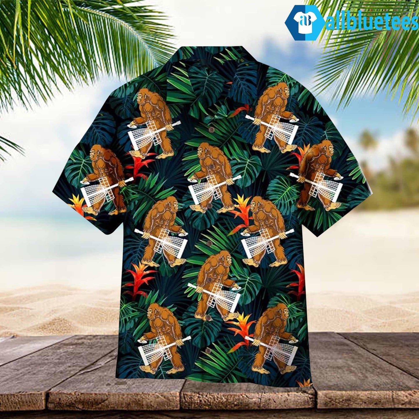 Bigfoot Tropical Hawaiian Shirt