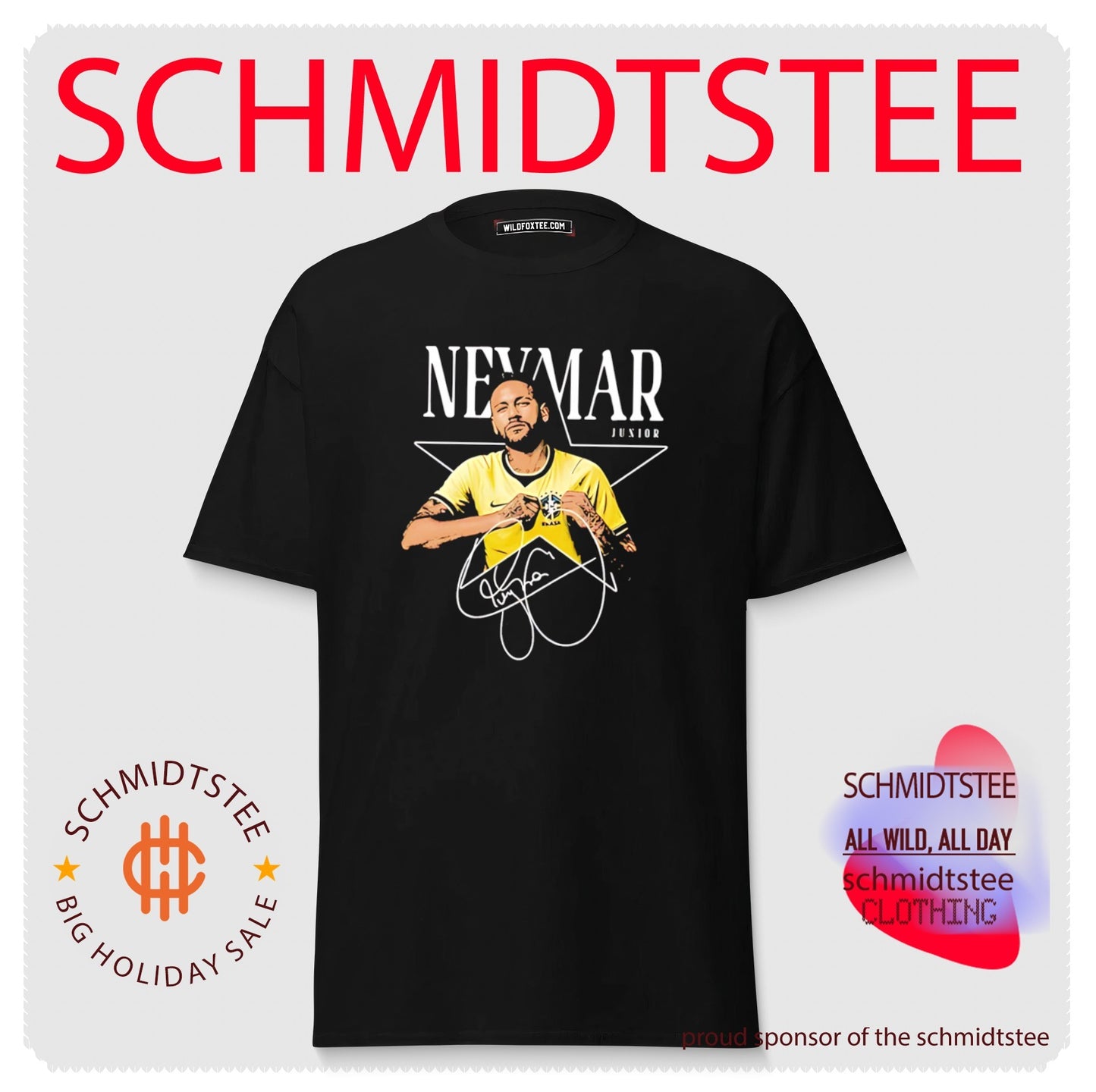 Brazil national team Neymar Jr signature shirt