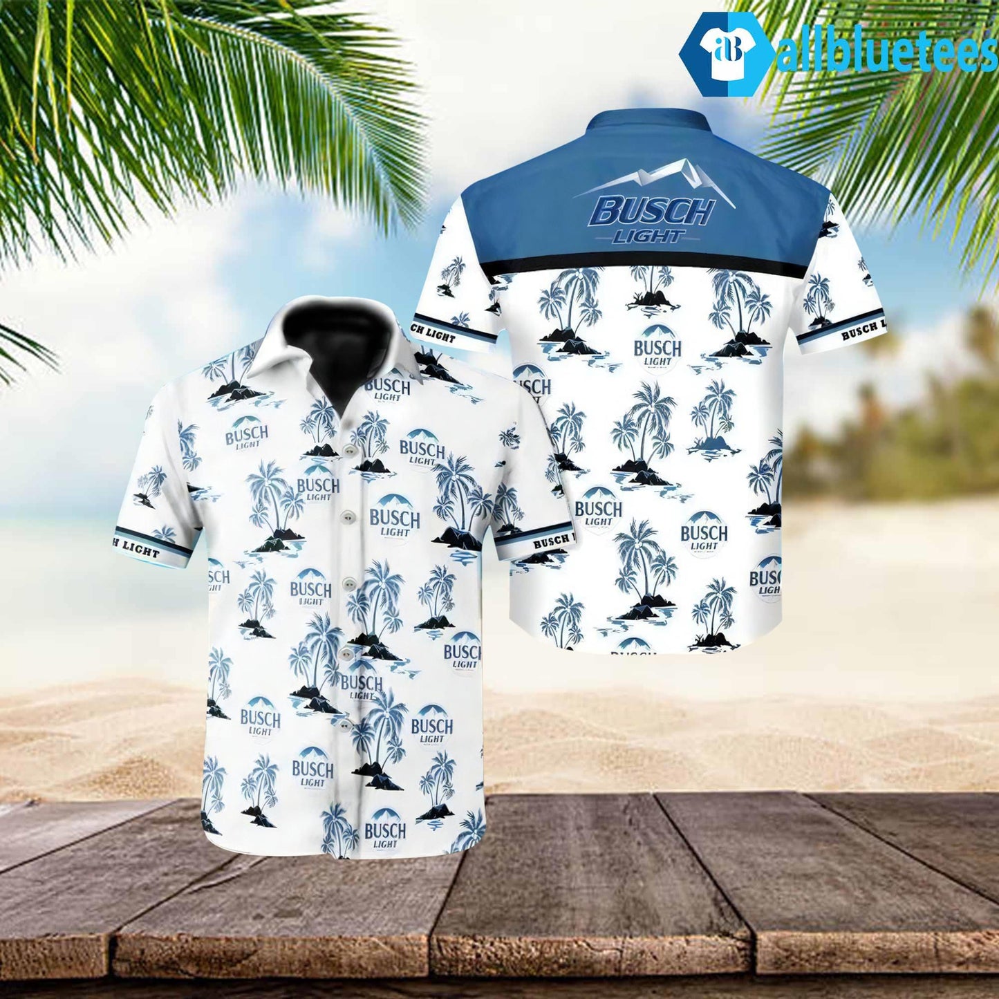 Busch Light Beer Floral Hawaiian Shirt