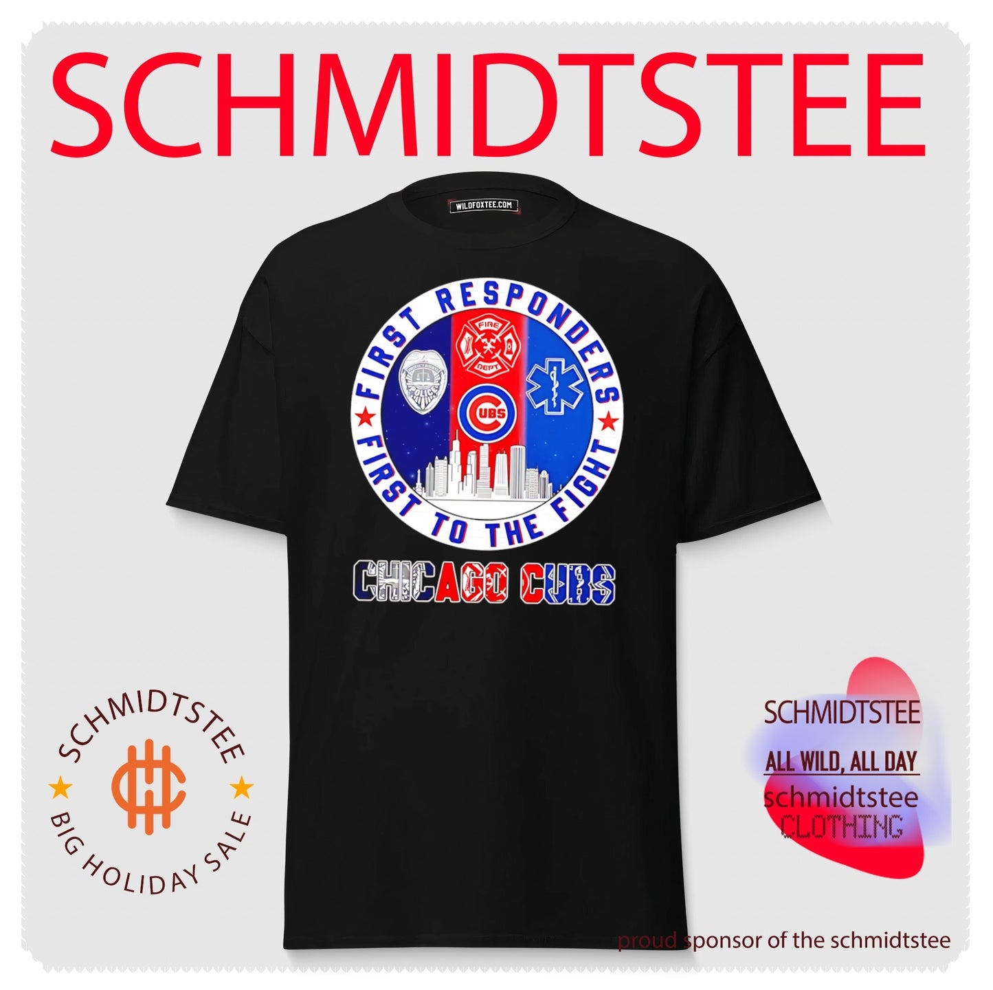 Chicago Cubs first responders first to the fight logo shirt