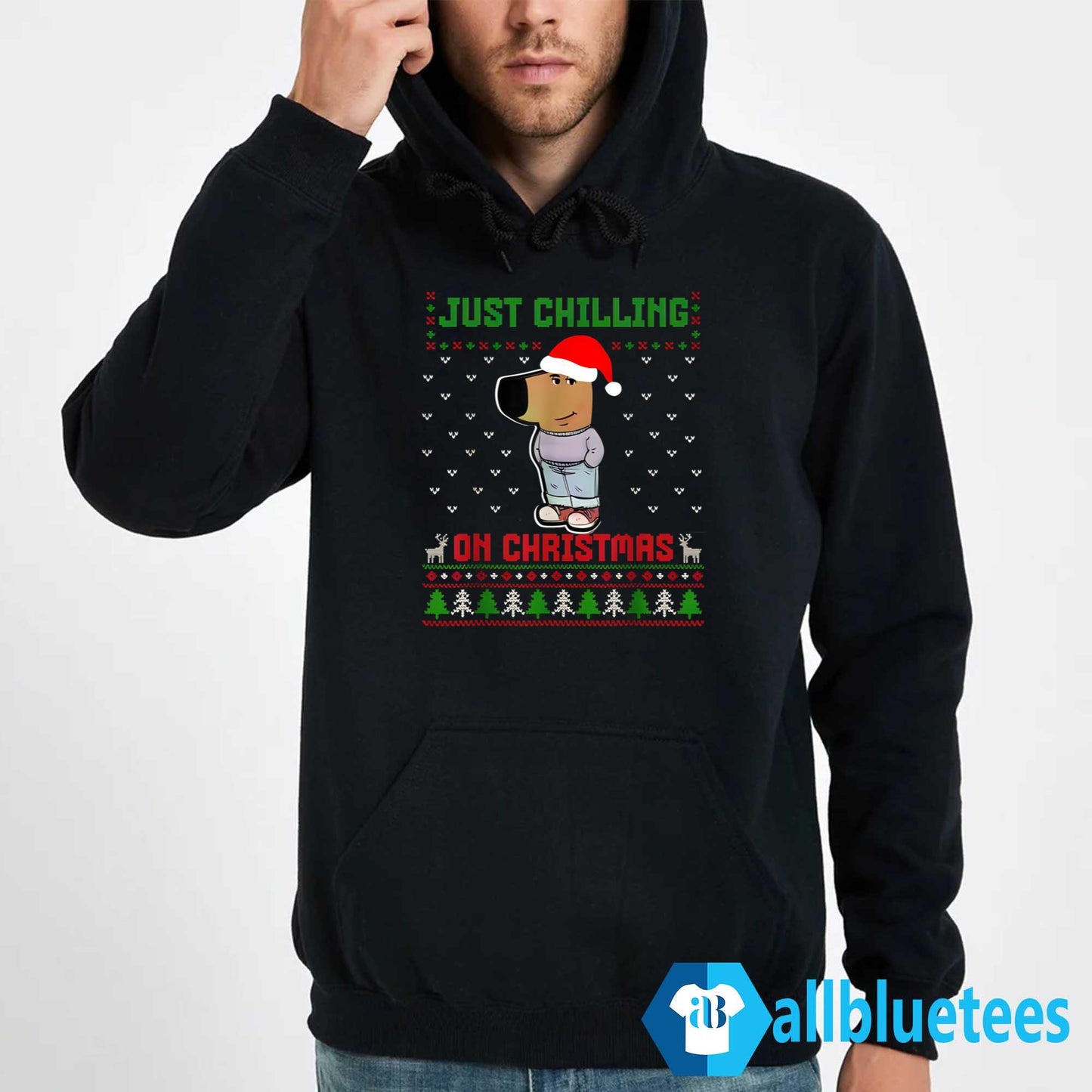 Chill Guy Just Chilling On Christmas Ugly Sweater