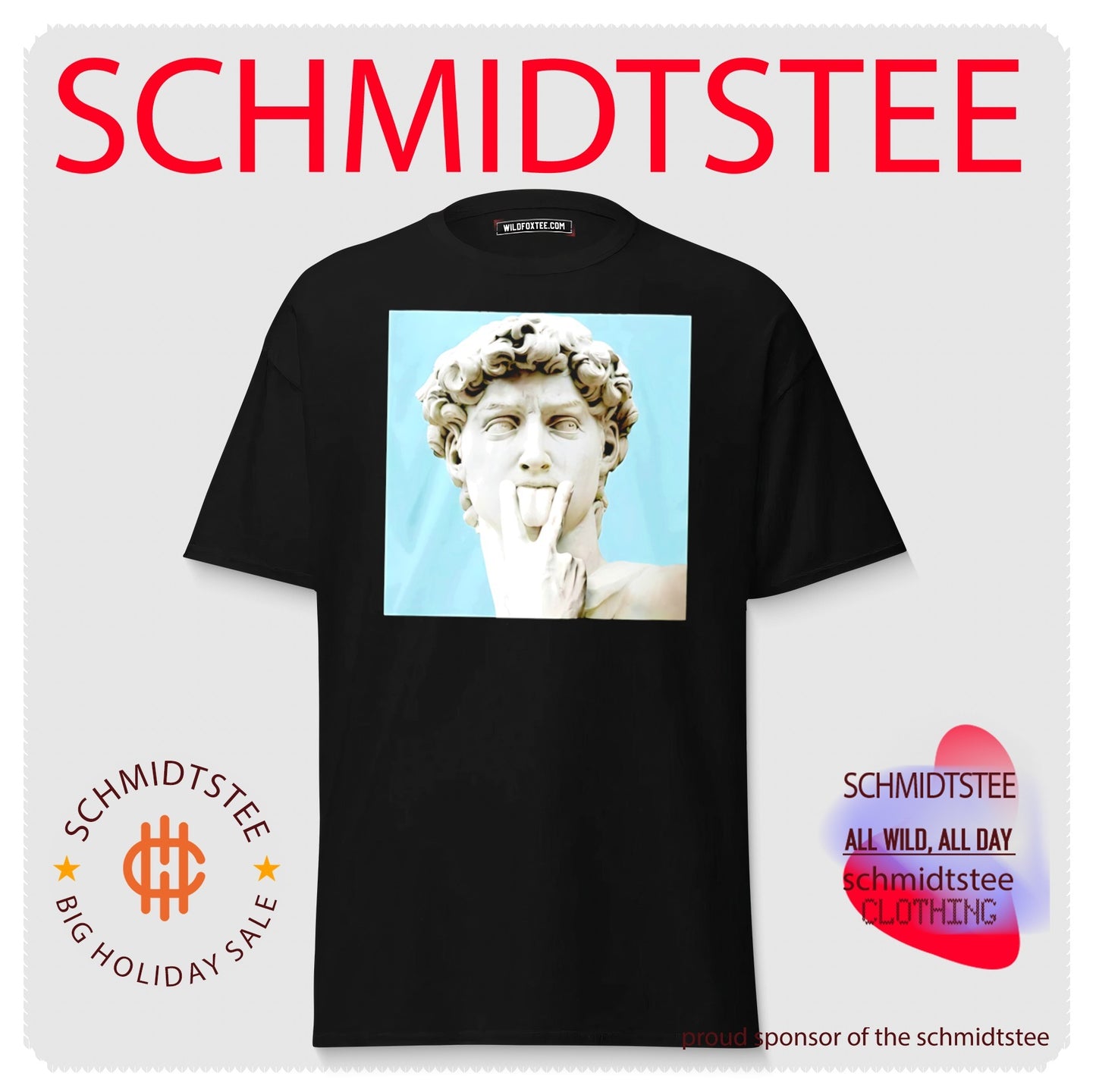 David Head Sculpture Tongue Out Shirt