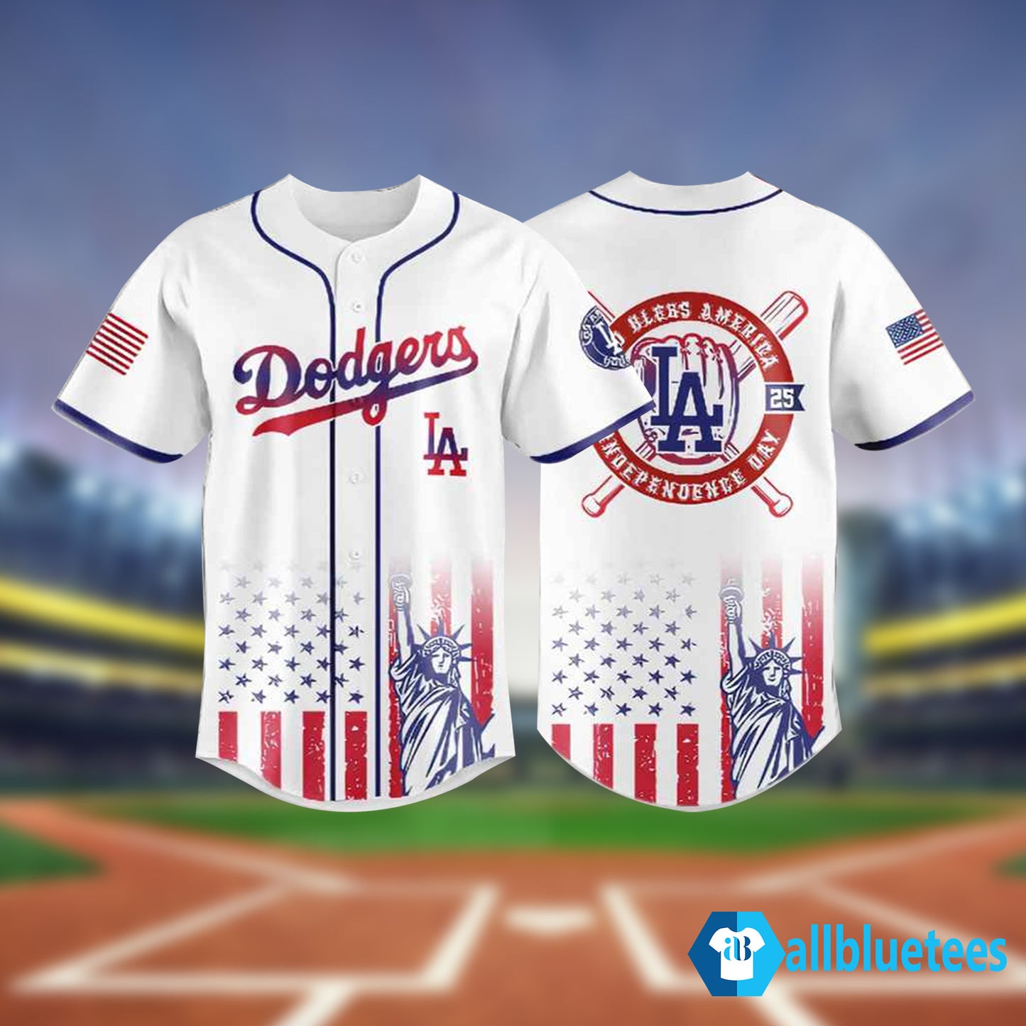 Dodgers God Bless America Independence Day Jersey 2025