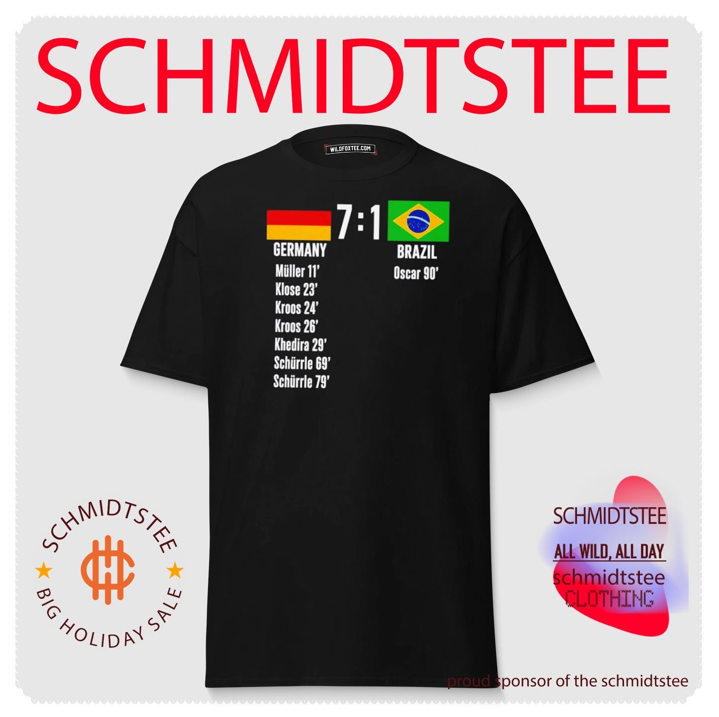 Germany Vs Brazil 7 1 player name score shirt