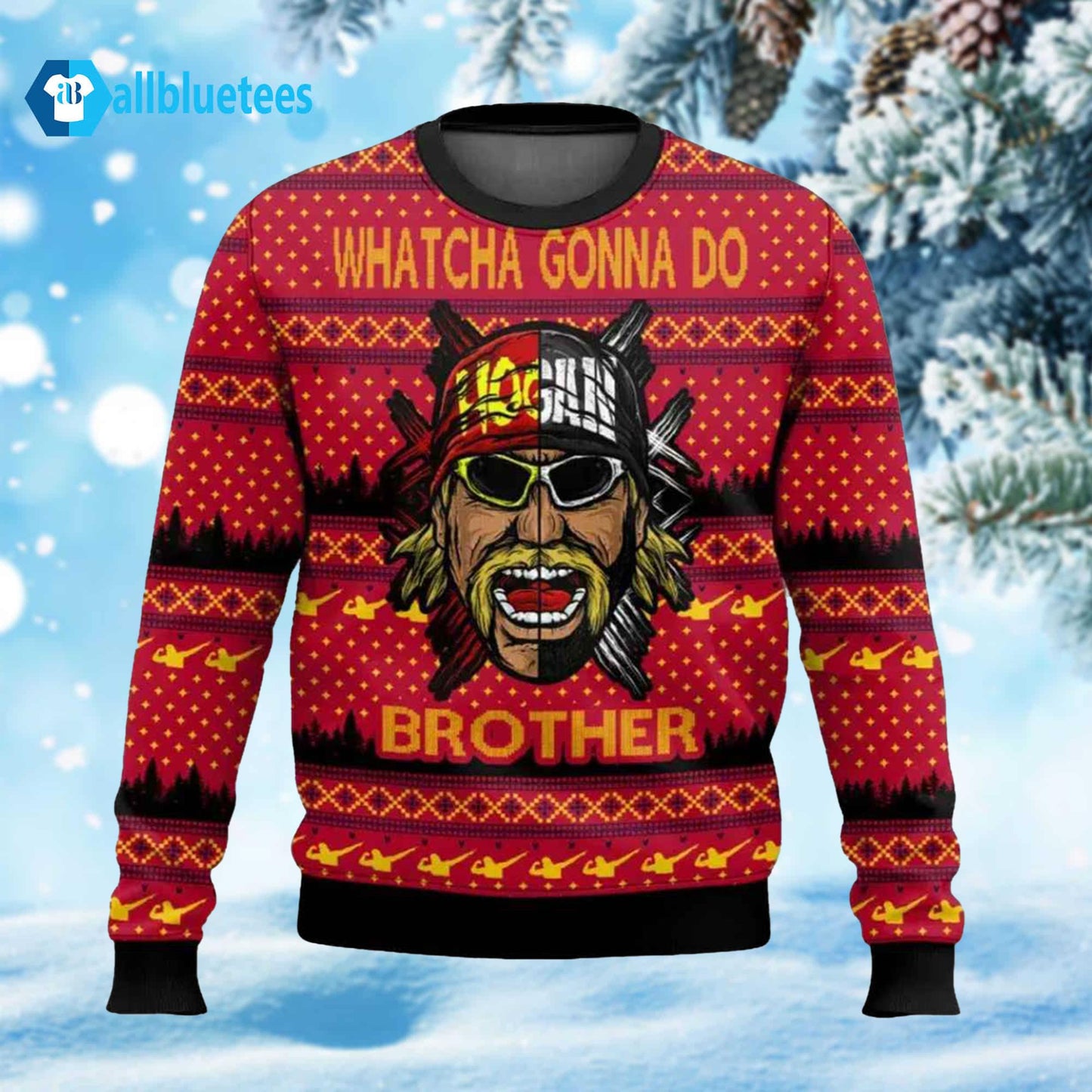 Hulk Hogan Whatcha Gonna Do Ugly Christmas Sweater