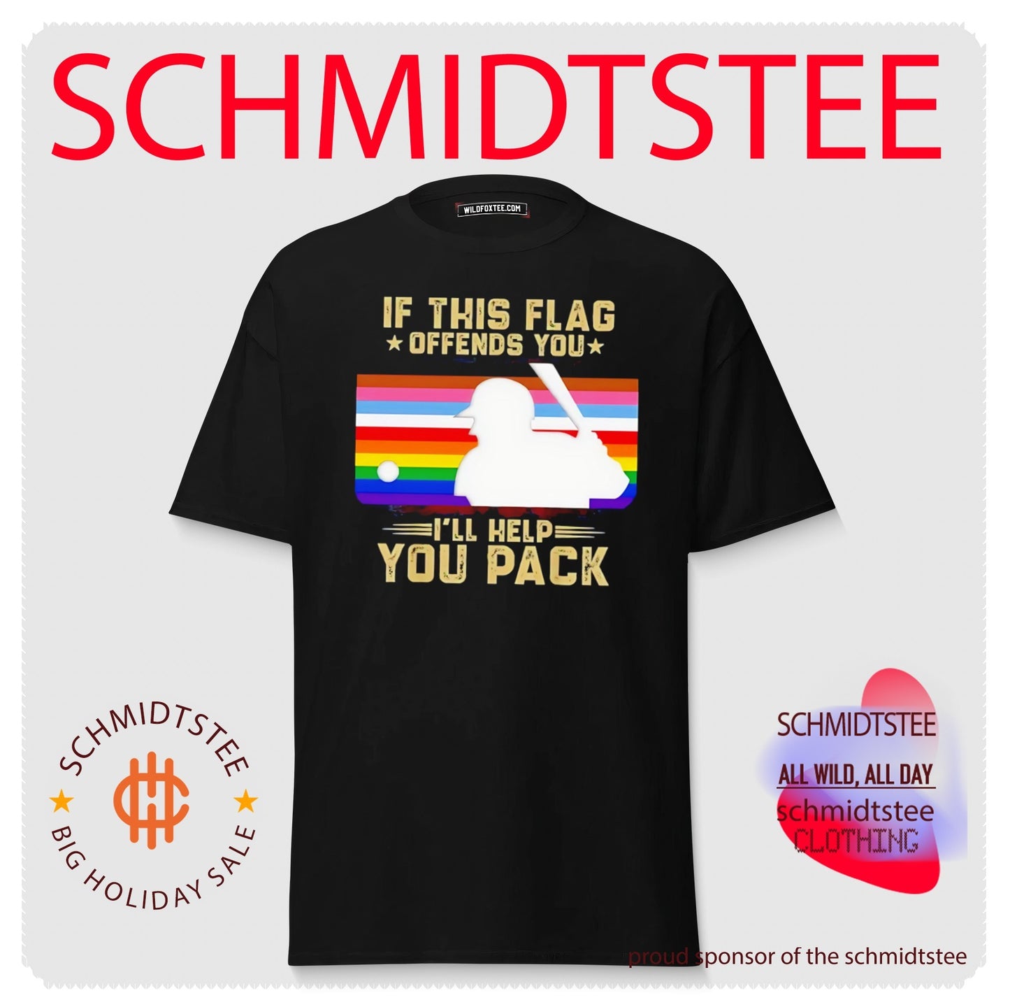 If this flag offends you I’ll help you pack Pride baseball shirt