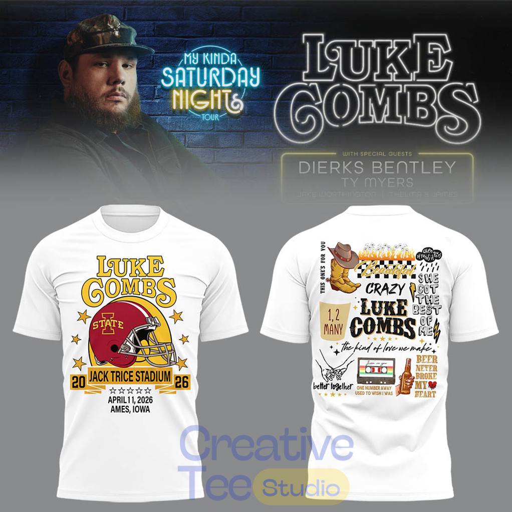 Iowa State Cyclones x Luke Combs My Kinda Saturday Night Tour Special T-Shirt