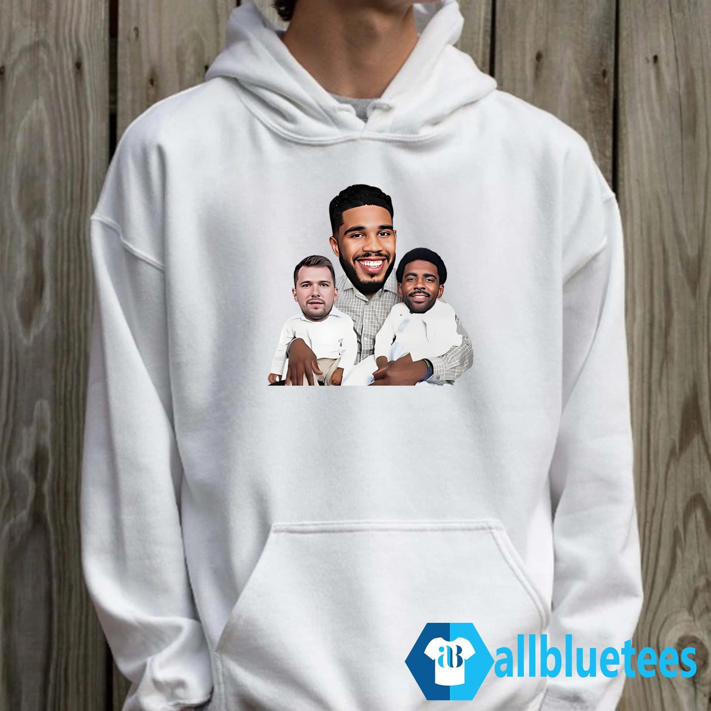 Jayson Tatum With Adopted Sons Kyrie Irving And Luka Doncic Shirt