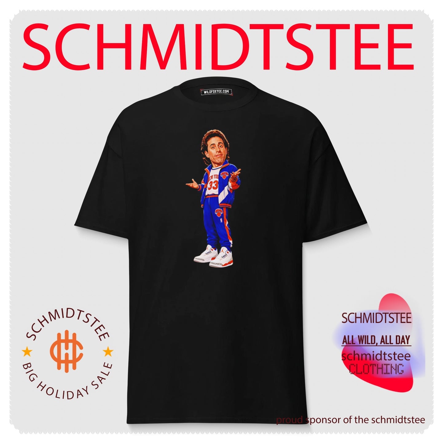 Jerry Seinfeld New York Knicks caricature shirt