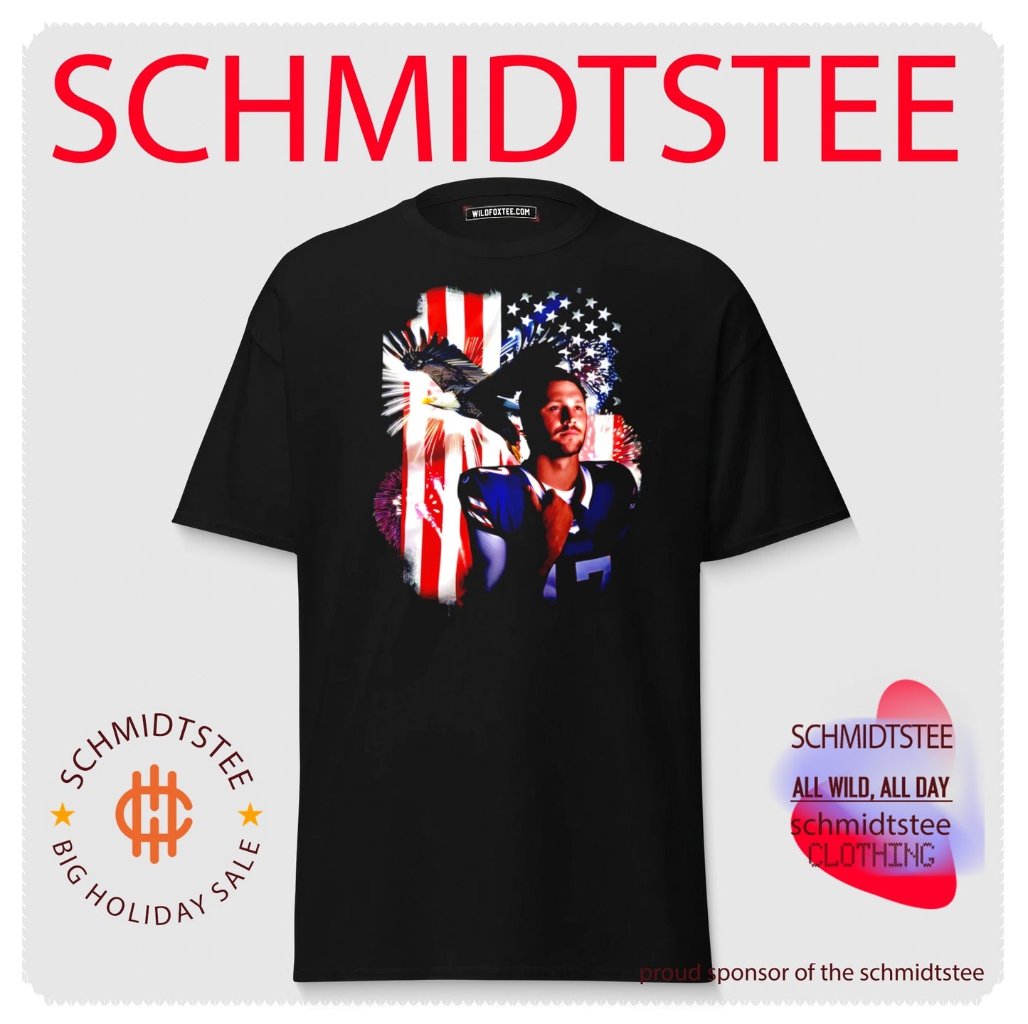 Josh Allen Amenrican flag shirt