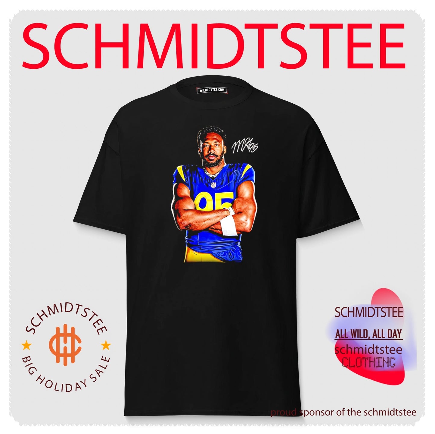 Los Angeles Rams Myles Garrett arm crossed pose signature shirt