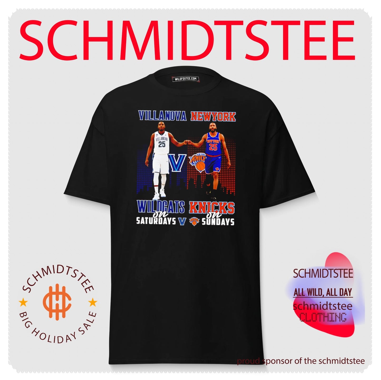 Mikal Bridges Villanova Wildcats On Saturdays Vs New York Knicks On Sundays skyline shirt