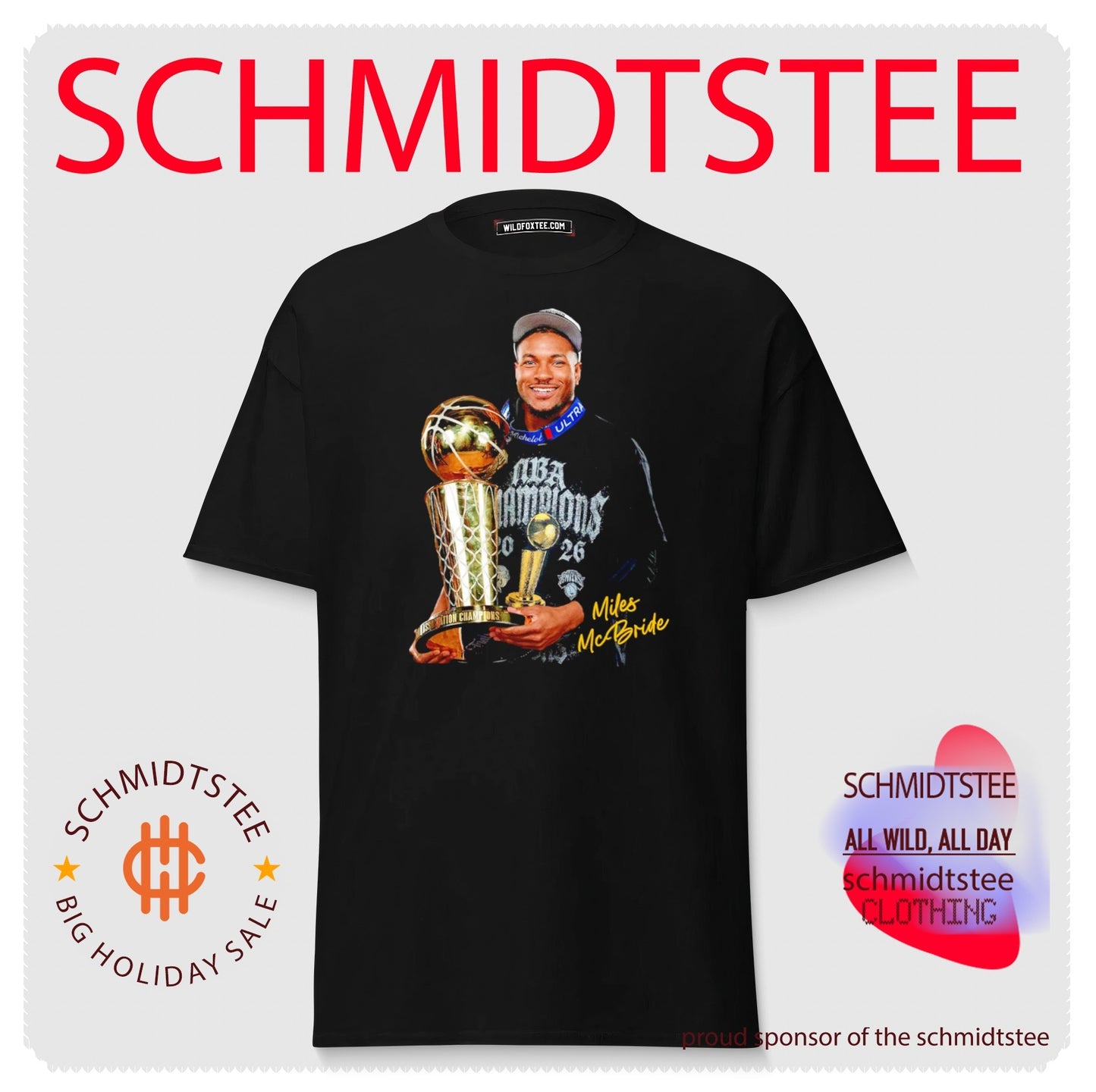 Miles Mcbride New York Knicks World Champions 2025-2026 trophy signature shirt