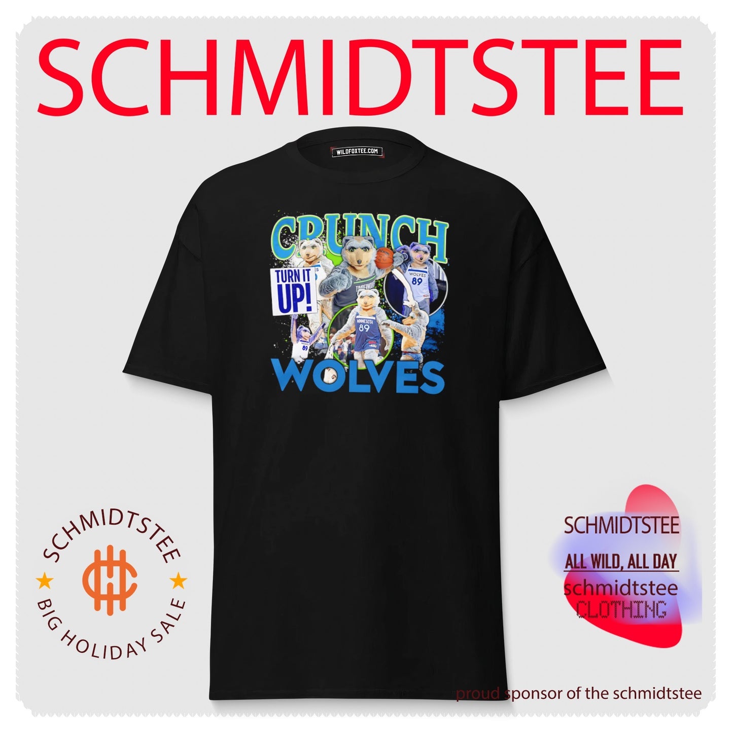 Minnesota Timberwolves mascot crunch wolves shirt