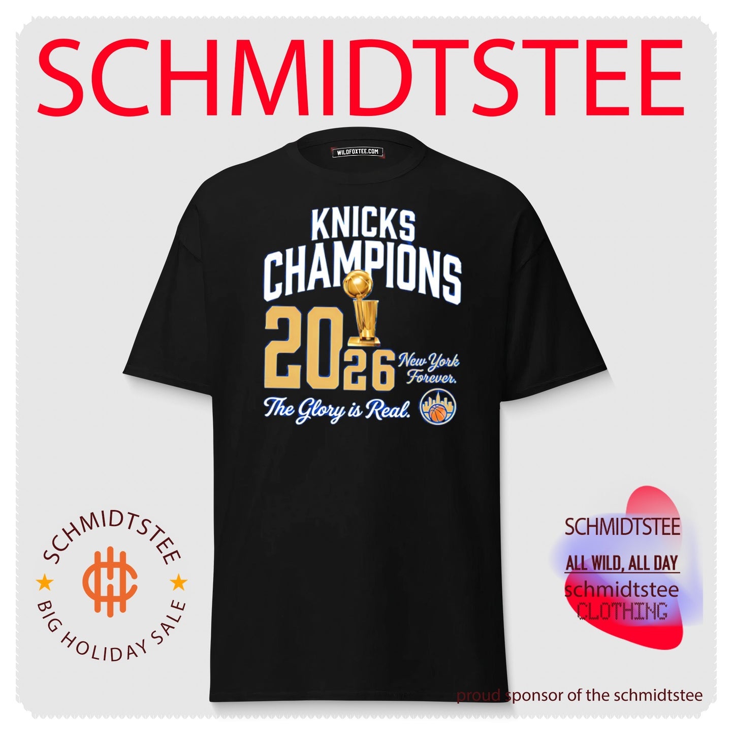 New York Knicks 2026 Champions the glory is real trophy shirt
