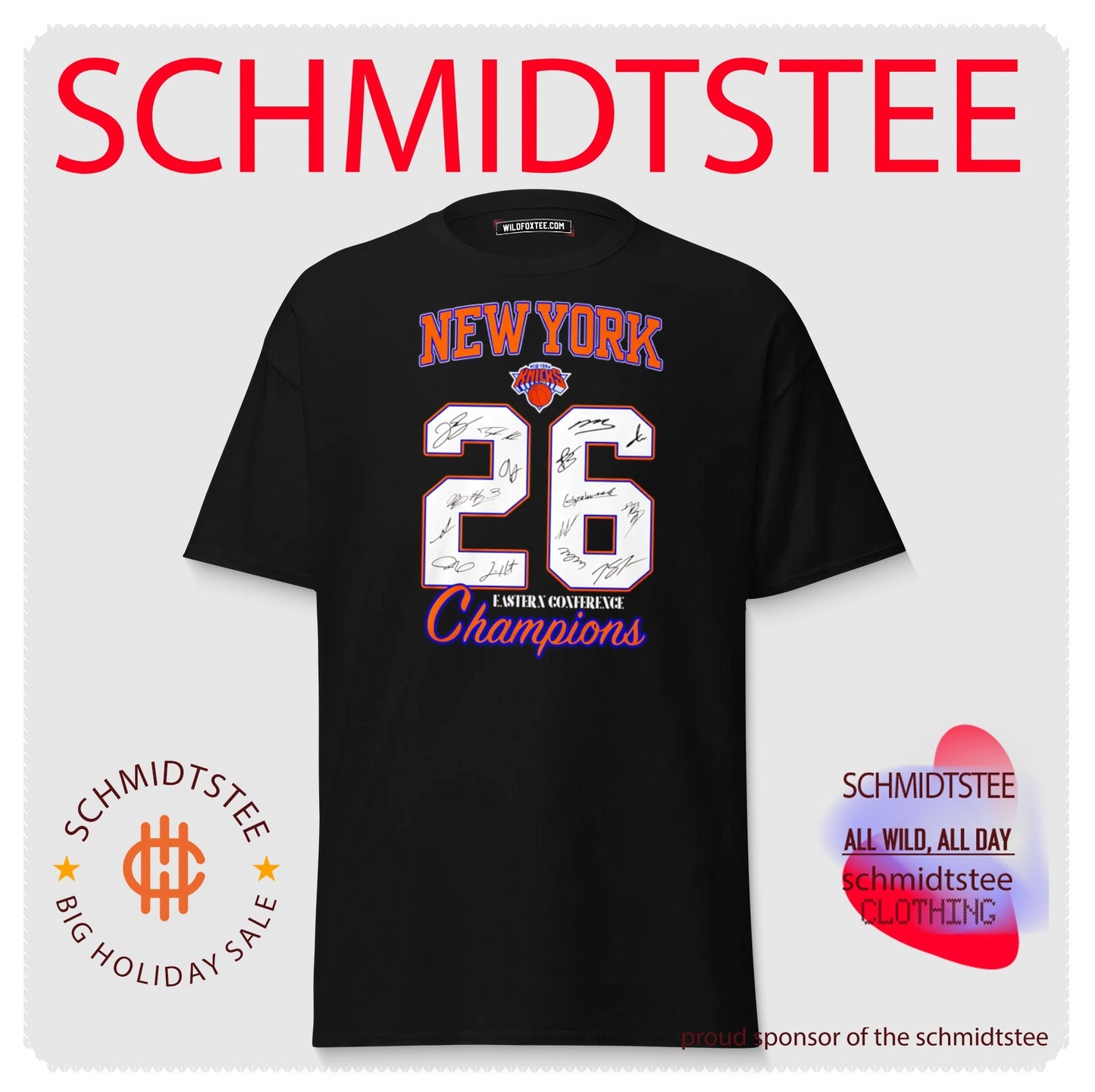 New York Knicks 26 Eastern Conference Champions signatures shirt