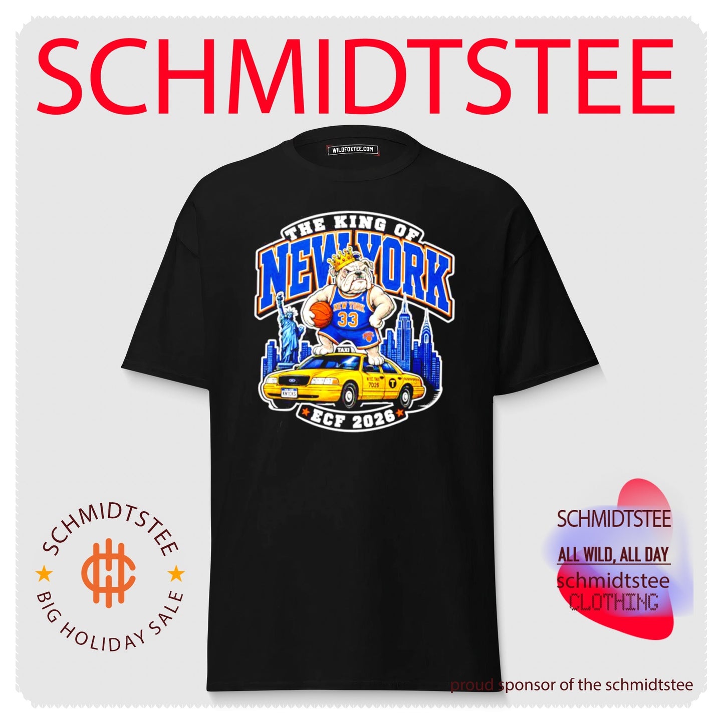 New York Knicks The King of New York ECF 2026 skyline shirt