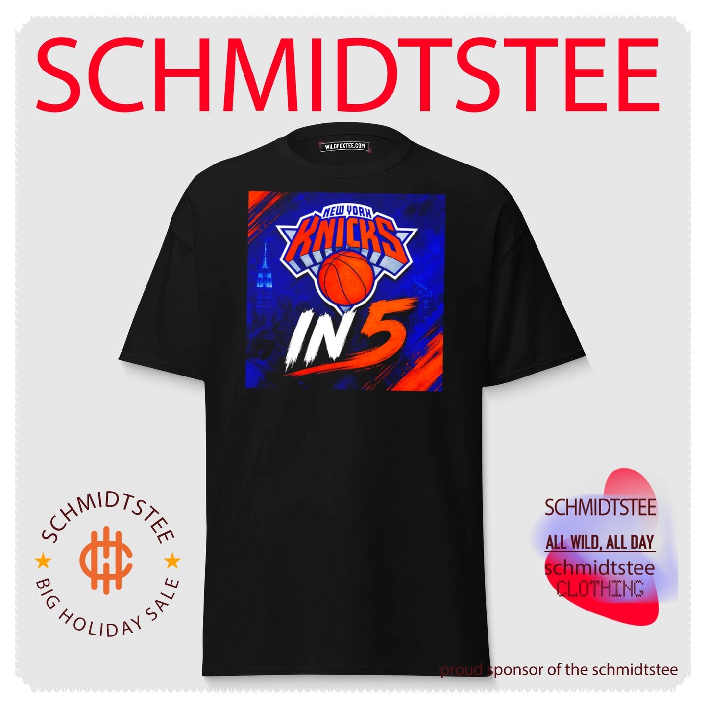 New York Knicks in 5 logo shirt
