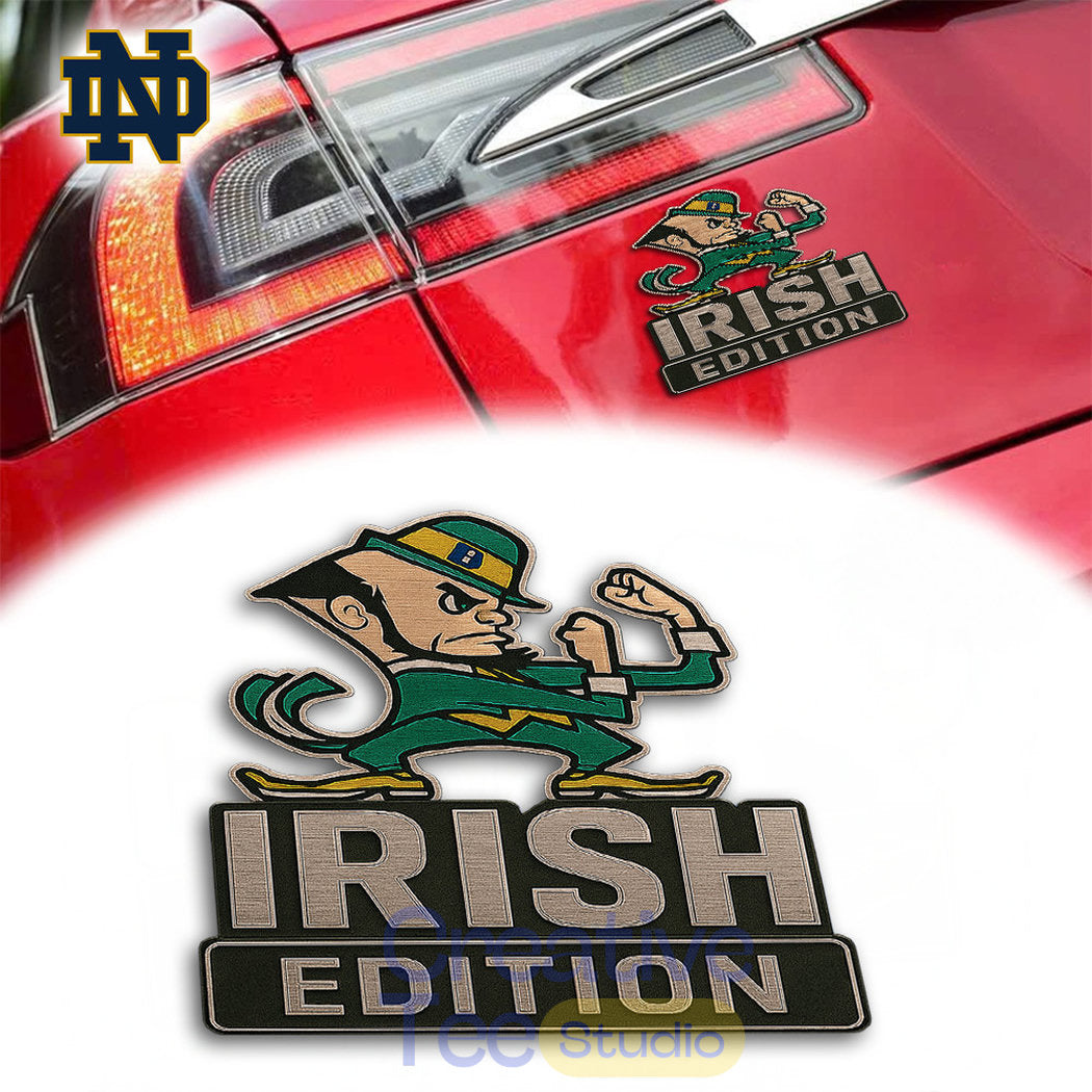 Notre Dame Fighting Irish Custom Car Name Badge