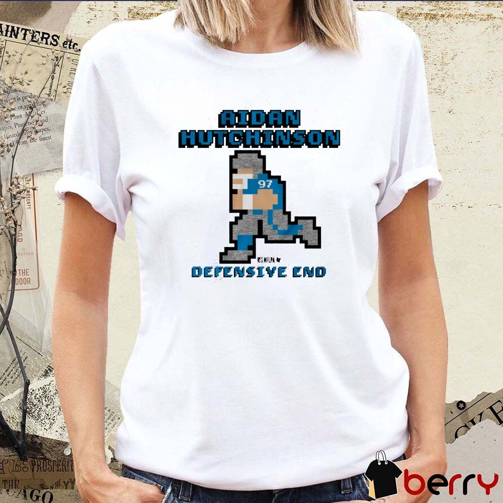 Aidan Hutchinson Retro Baller Defensive End Detroit Lions NFL t-shirt
