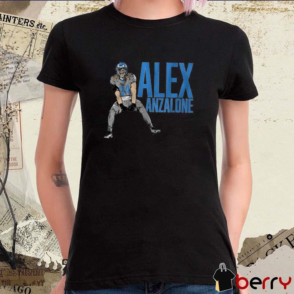 Alex Anzalone Grit Pose Detroit Lions NFL Graphic t-shirt