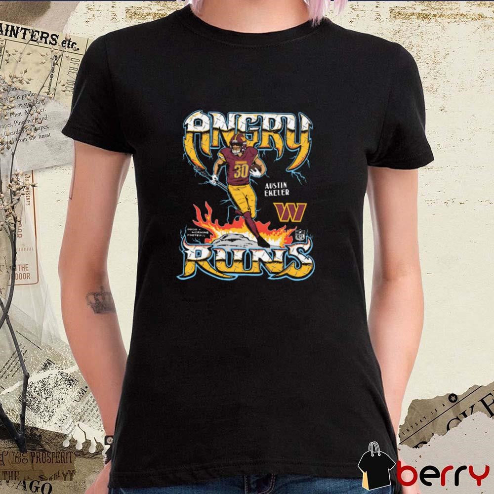 Angry Runs 2024 Washington Commanders NFL Austin Ekeler t-shirt