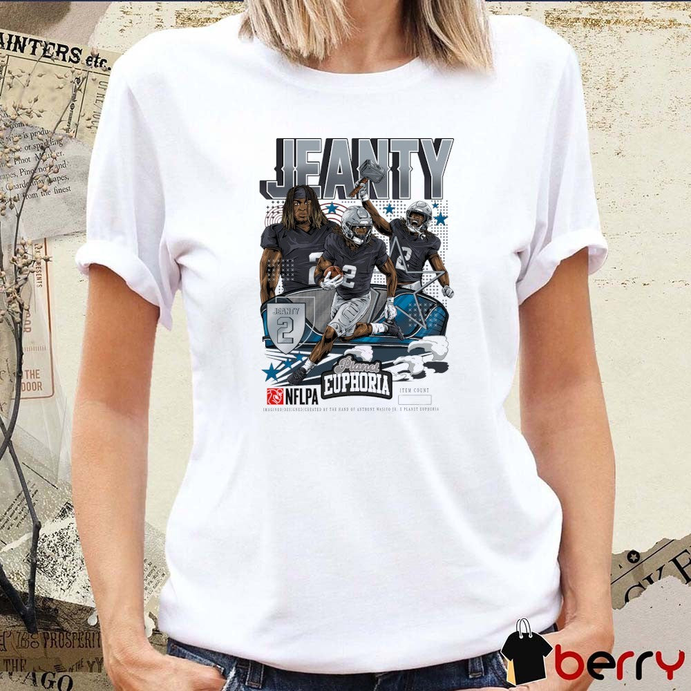 Ashton Jeanty Las Vegas Raiders NFLPA Football Planet Euphoria Art 2025 t-shirt