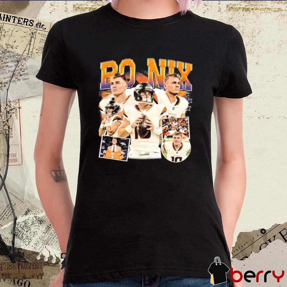 Bo Nix American Graphic Vintage Denver Broncos Football NFL t-shirt