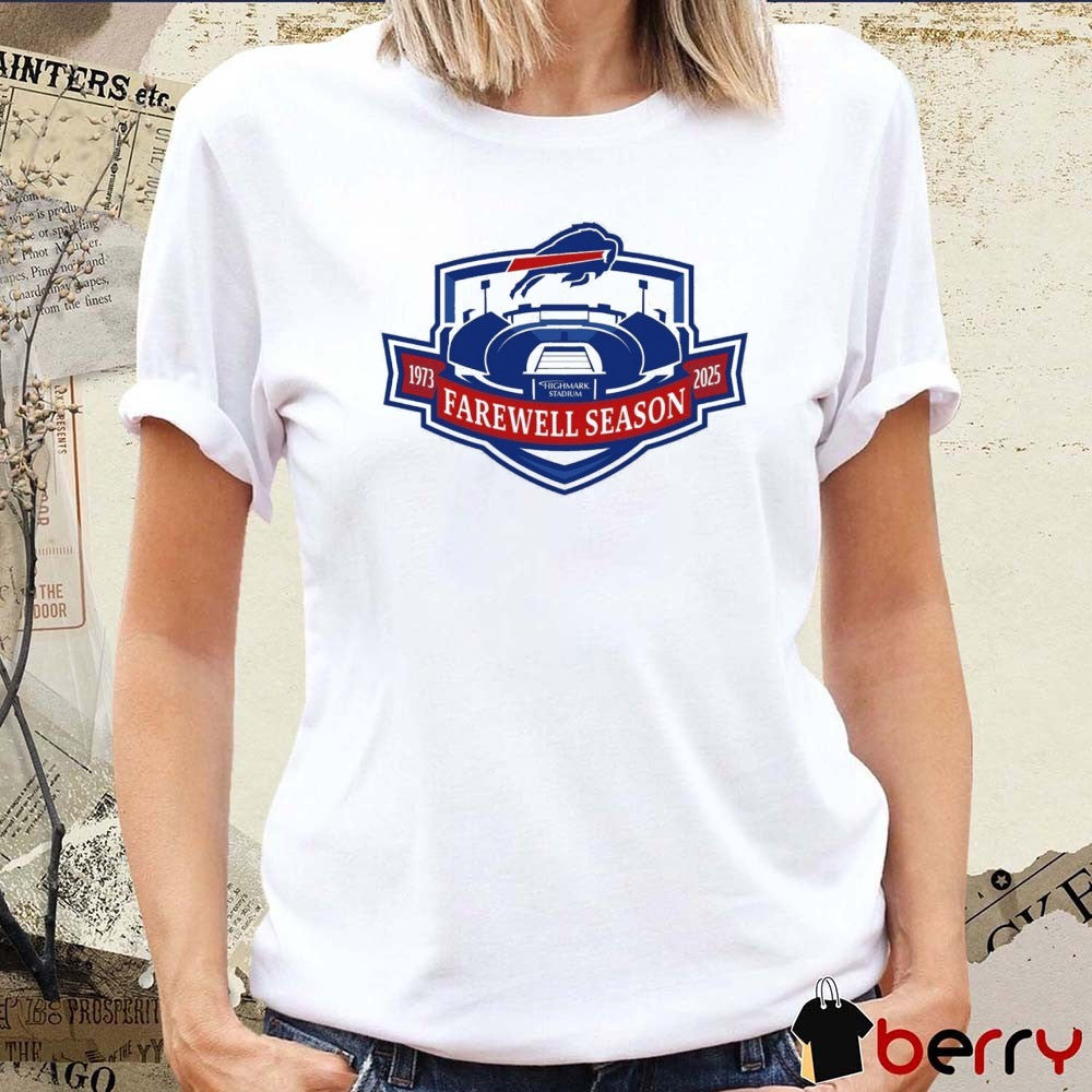 Buffalo Bills NFL Highmark Stadium Farewell Season 1973 – 2025 Logo t-shirt