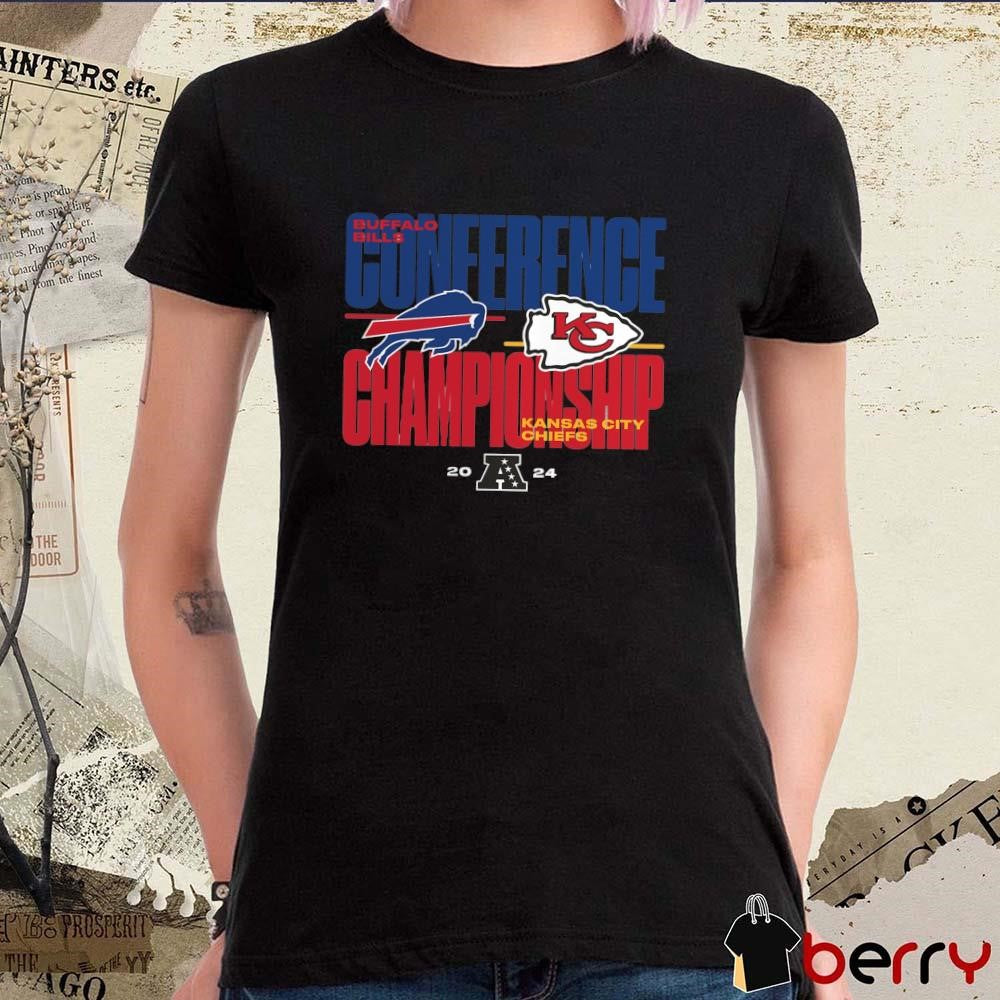 Buffalo Bills vs. Kansas City Chiefs NFL 2024 AFC Championship Game Matchup t-shirt
