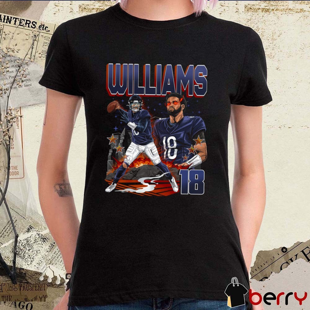 Caleb Williams 18 Chicago Bears NFL Football Planet Euphoria Artwork 2025 t-shirt