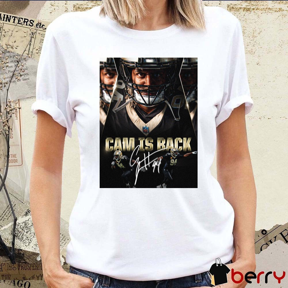 Cam Jordan New Orleans Saints Cam Is Back Signature 2026 Poster t-shirt