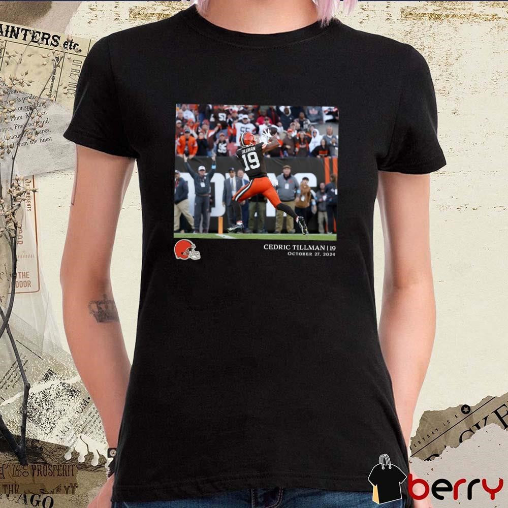 Cedric Tillman Cleveland Browns NFL Flash Fixtures Week 8 Oct 27 2024 t-shirt