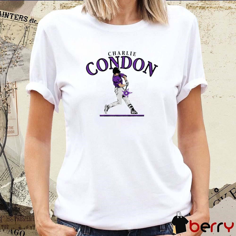 Charlie Condon Slugger Swing Colorado Rockies MLB Baseball 2025 Painting t-shirt
