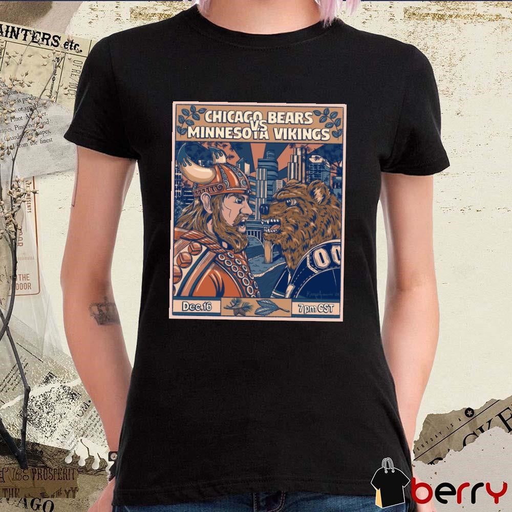 Chicago Bears Vs Minnesota Vikings Dec 16 Another Northern Battle Poster t-shirt