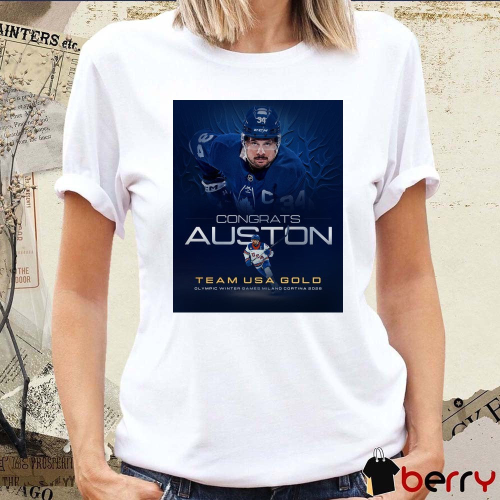 Congarts Auston Matthews Team USA Gold Olympic Winter Games Milano Cortina 2026 t-shirt