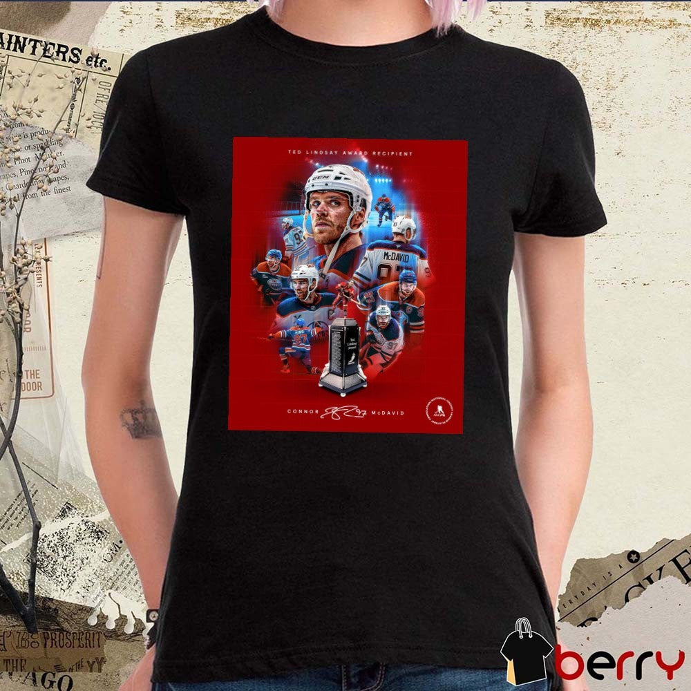 Connor McDavid 2026 Ted Lindsay Award Recipient Edmonton Oilers NHL Signature Poster t-shirt