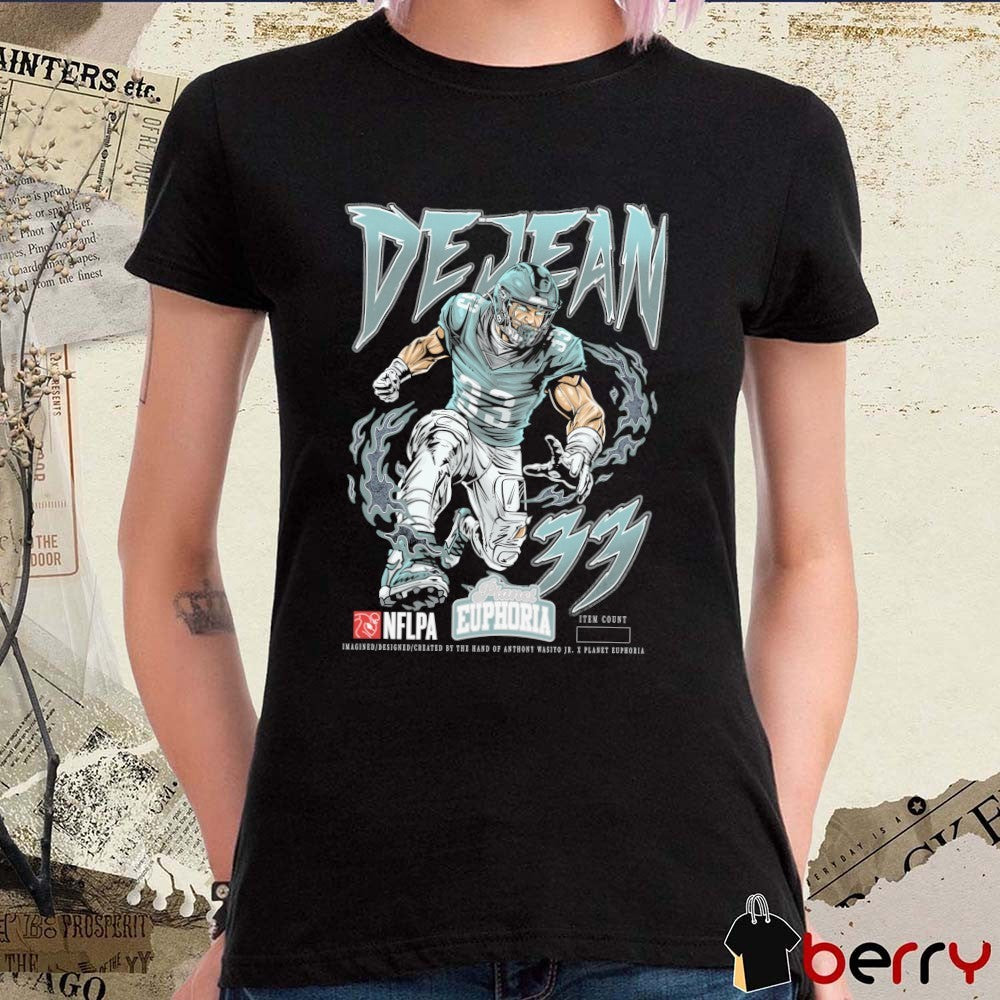 Cooper DeJean Philadelphia Eagles V2 NFL Player Planet Euphoria Graphic t-shirt