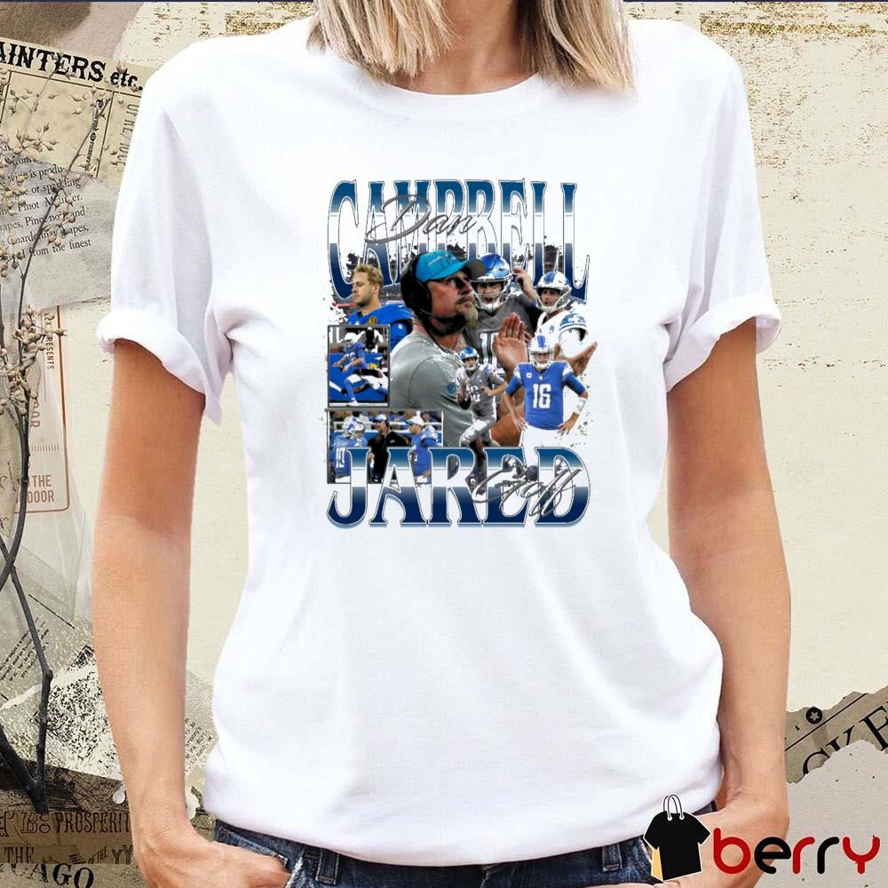 Dan Campbell Jared Goff Detroit Lions NFL Signature Graphic t-shirt