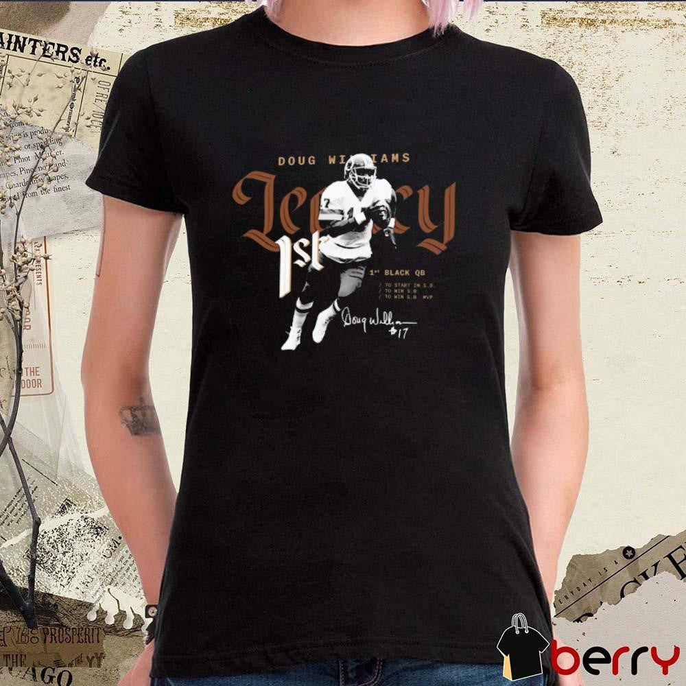 Doug Williams Washington Commanders NFL Legacy 1st Black QB Graphic Signature t-shirt