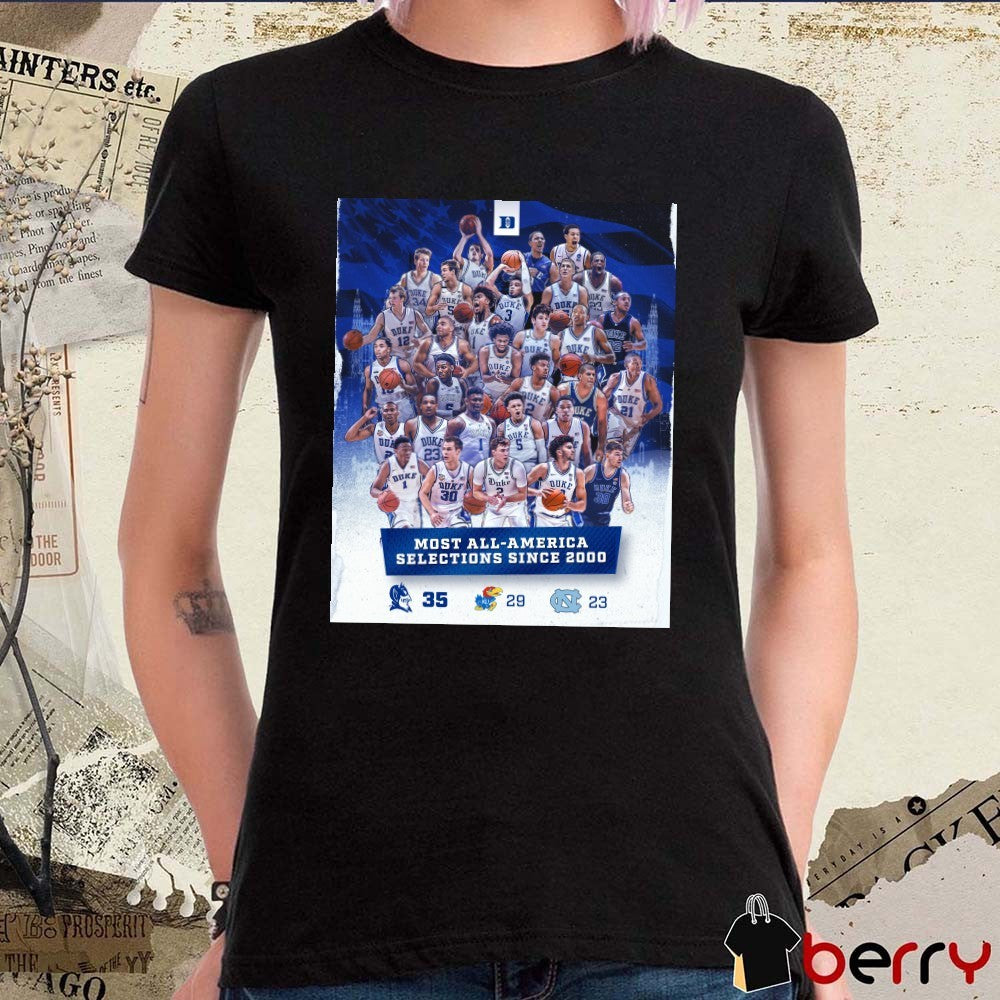 Duke Blue Devils Men’s Basketball Most All America Selections Since 2000 Poster t-shirt