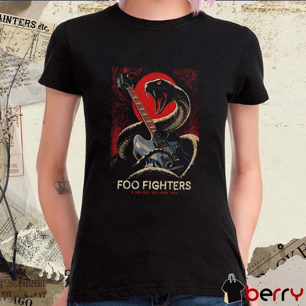 Foo Fighters Oslo At Unity Arena In Oslo Norway On June 10 2026 Poster t-shirt