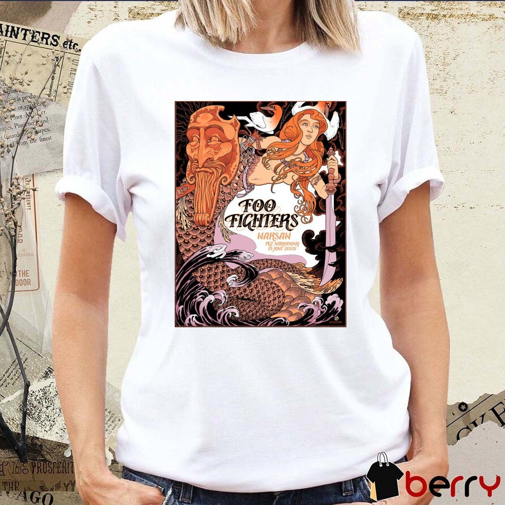 Foo Fighters Warsaw PGE Narodowy June 15 2026 Poster t-shirt