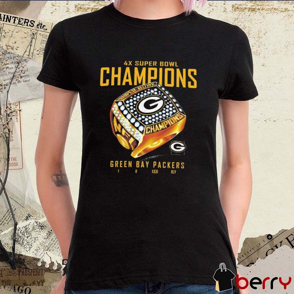 Green Bay Packers 47 4X Super Bowl Champions The Ring Foundation t-shirt