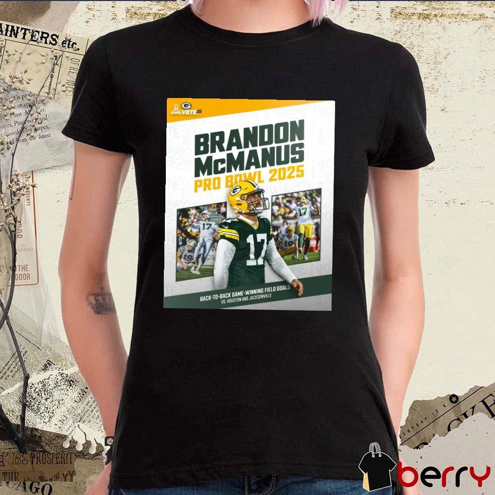 Green Bay Packers Vs Jacksonville Jaguars Brandon McManus Pro Bowl 2025 Back To Back Game Winning Field Goals Poster t-shirt